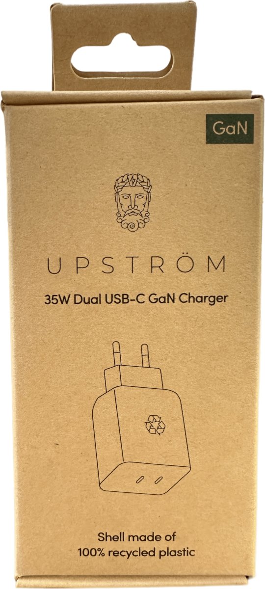 Upström Cirkulär 35W Dual USB-C GaN laddare | Vit
