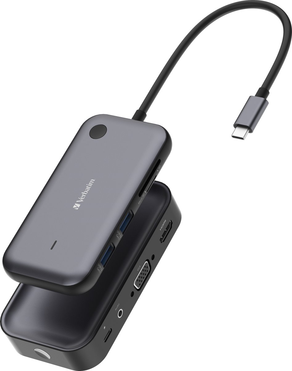 Verbatim USB-C trådlös skärmadapter 1080P med hubb