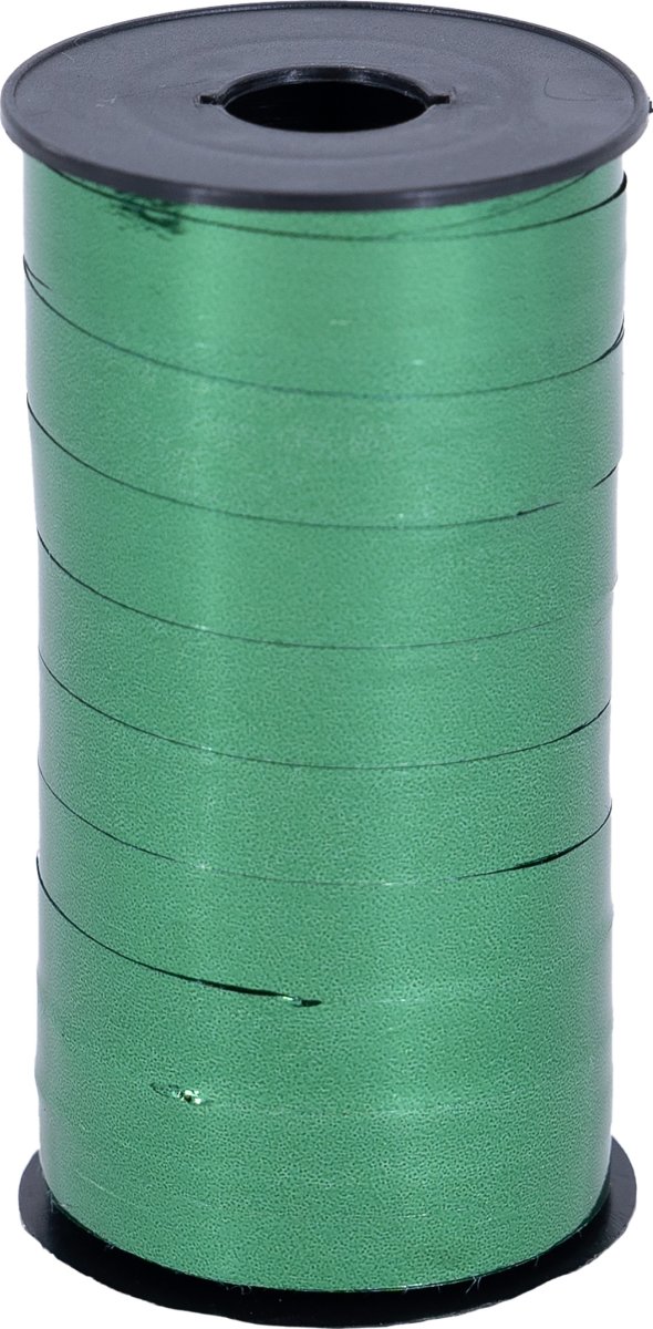 Presentsnöre metallic, 10 mm x 50 m, mörkgrön