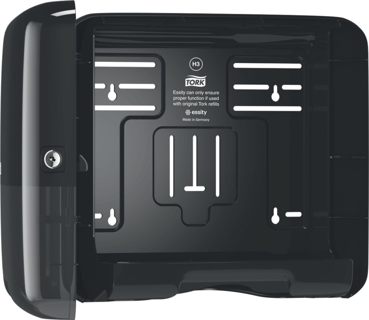 Tork H3 Mini dispenser för handduksark, svart