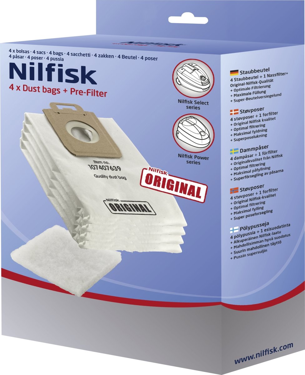 Nilfisk Select dammpåsar | 4 st.