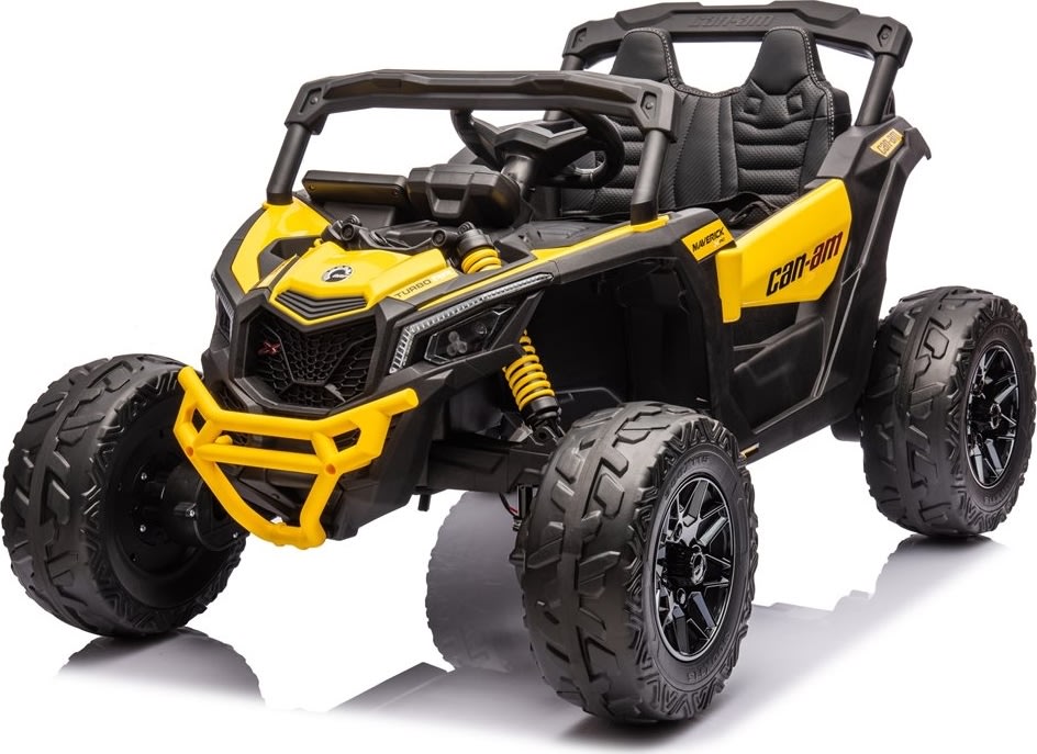 Elbil Can-Am Marverick UTV för barn, 4x200W, gul