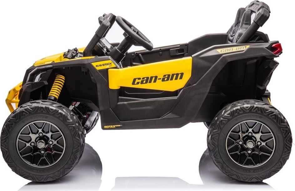 Elbil Can-Am Marverick UTV för barn, 4x200W, gul