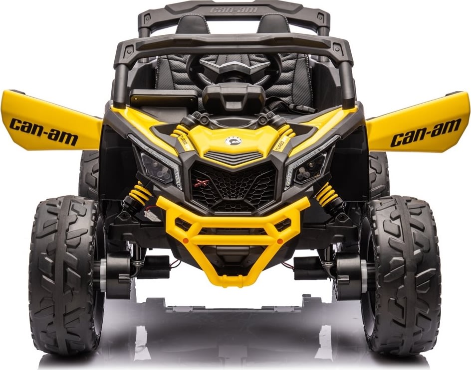 Elbil Can-Am Marverick UTV för barn, 4x200W, gul