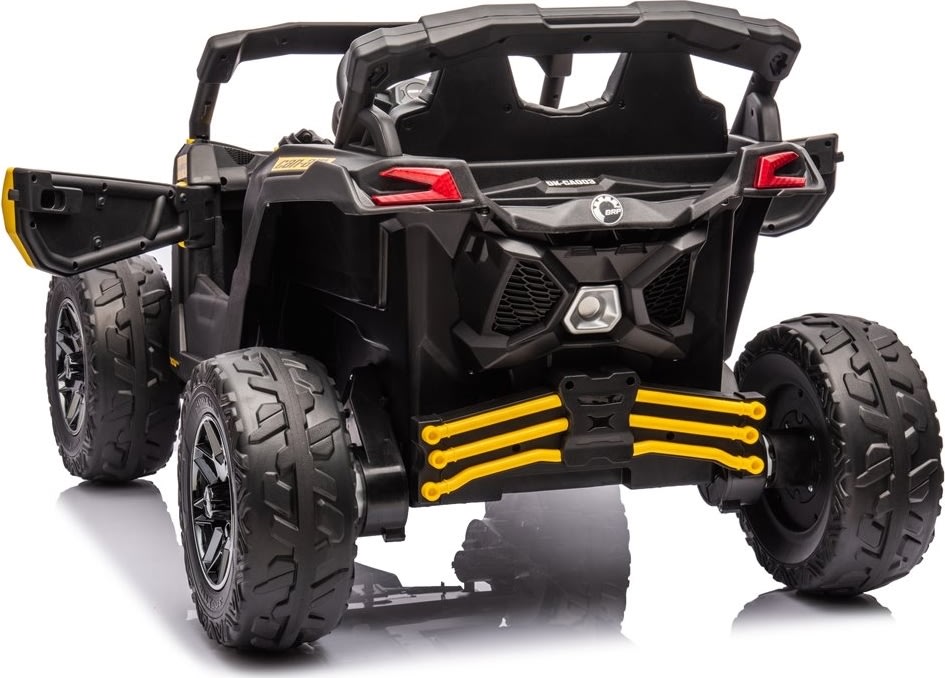 Elbil Can-Am Marverick UTV för barn, 4x200W, gul