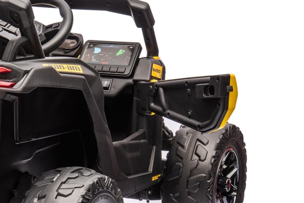 Elbil Can-Am Marverick UTV för barn, 4x200W, gul