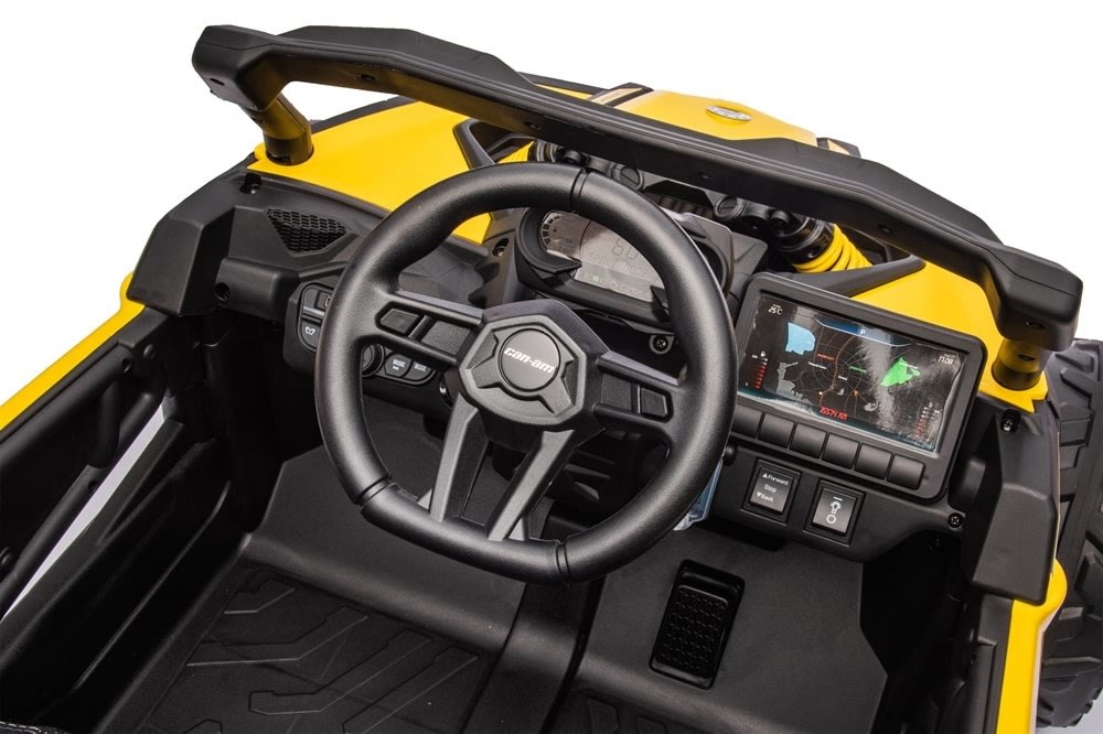 Elbil Can-Am Marverick UTV för barn, 4x200W, gul