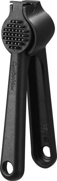 GastroMax vitlökspress, svart, plast, 17 cm