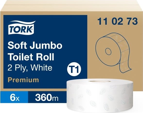 Tork T1 Premium Jumbo toalettpapper, 2-lager