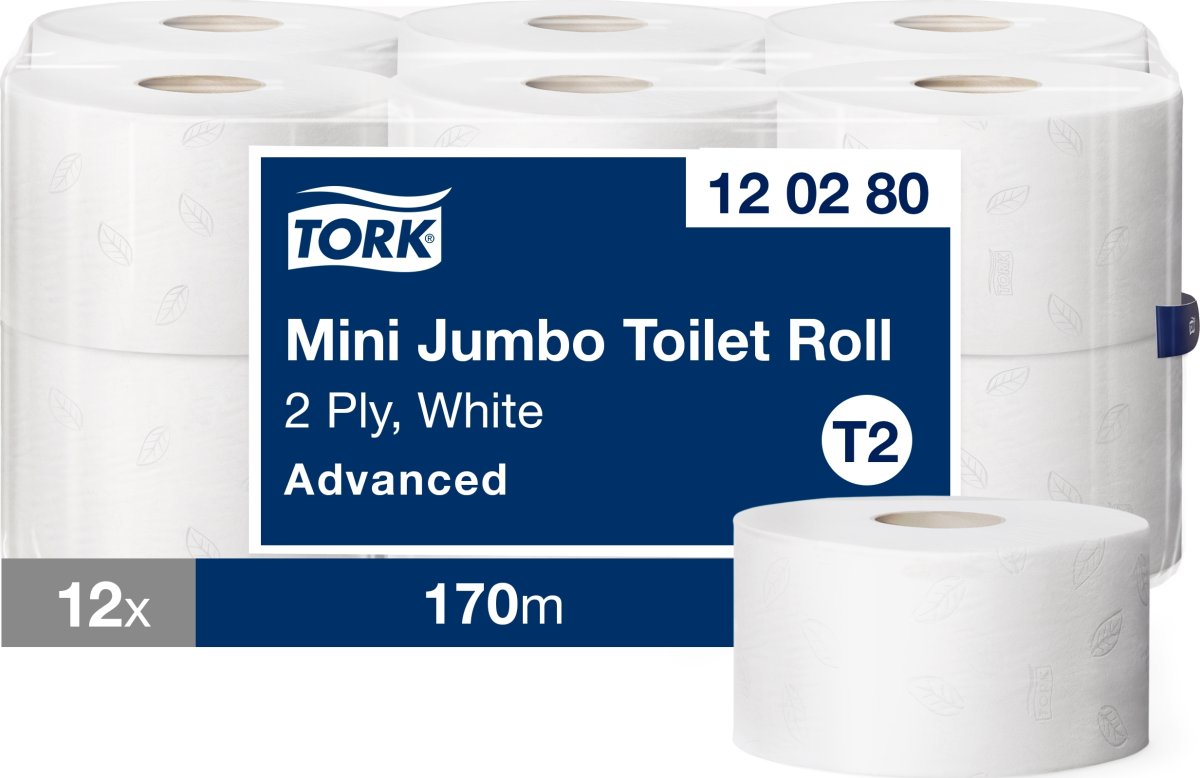 Tork T2 Advanced Jumbo toalettpapper, 2-lager