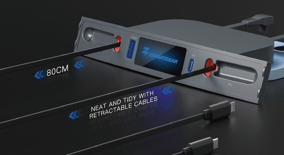 Zmartgear Integrerad Tesla USB-C/Lightning laddare