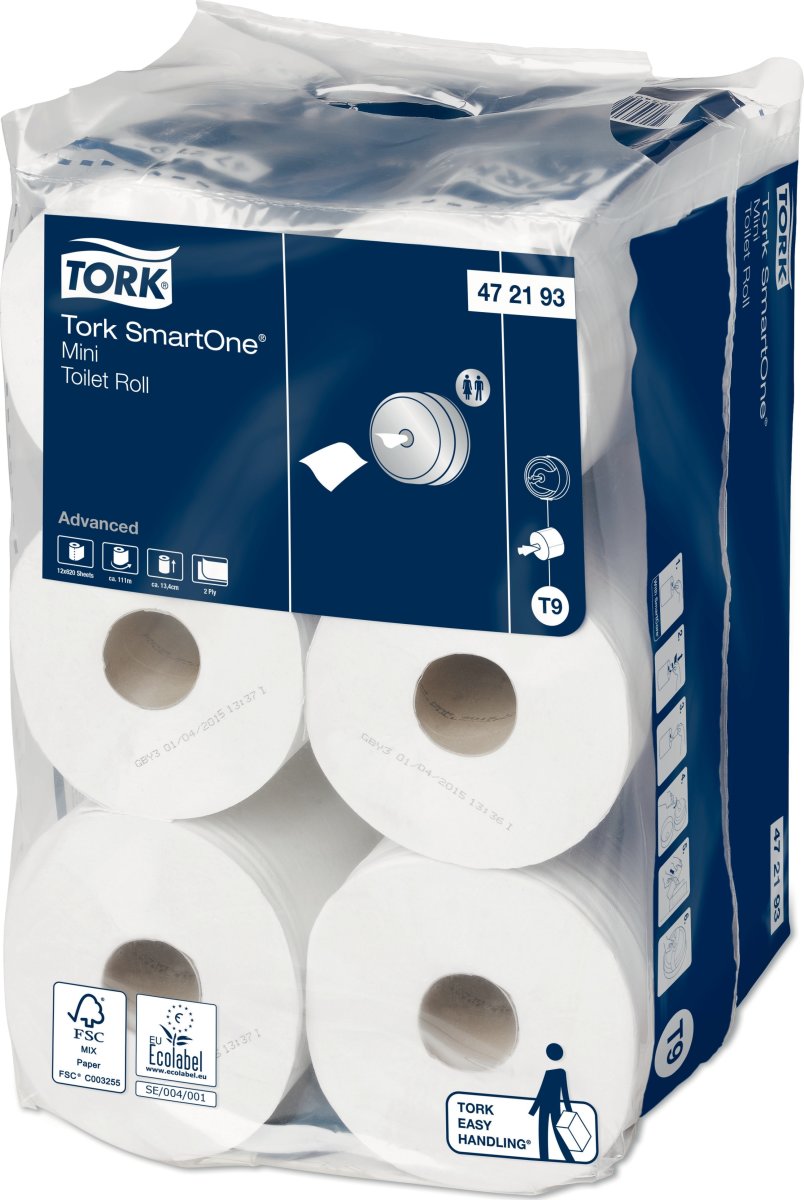 Tork T9 SmartOne toalettpapper, 12 rl