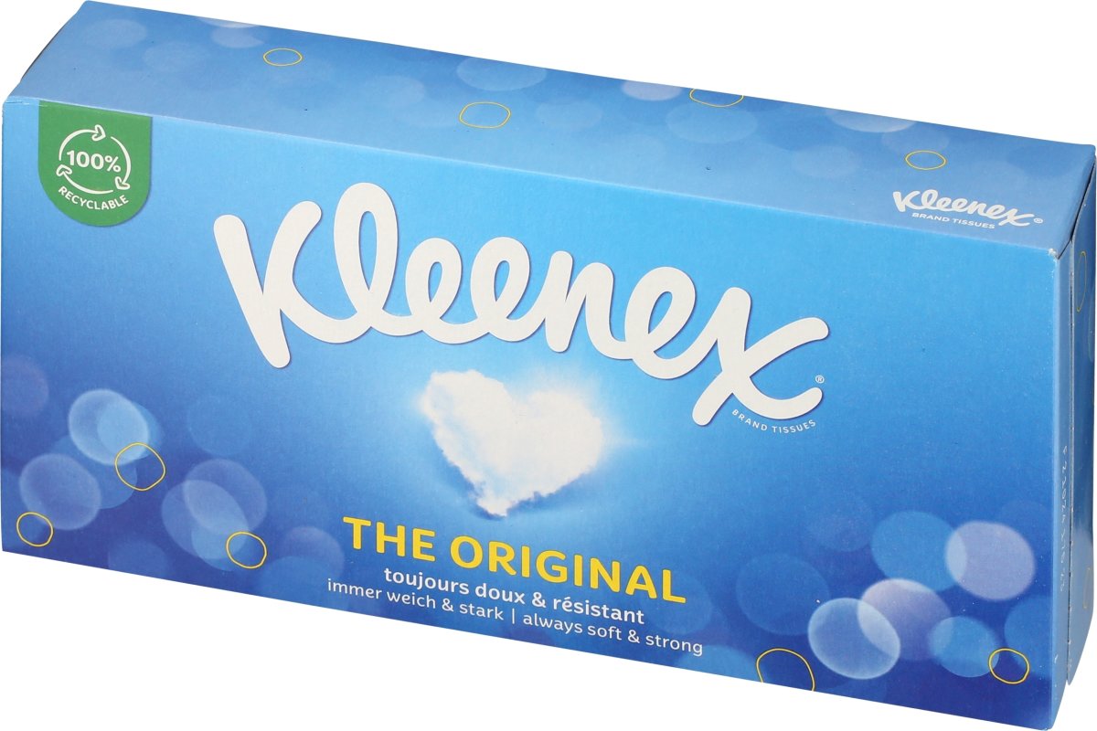Kleenex Ansiktsservetter, 3-lager, Vit, 72 ark