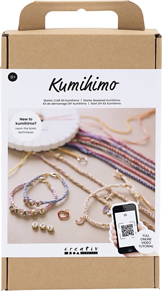 DIY Kit Kumihimo, knyta/fläta, vänskapsarmband