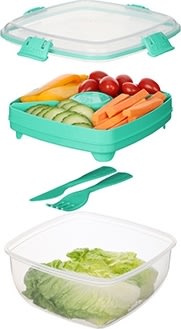 Sistema Salad To Go matlåda, 1,1 liter, blågrön