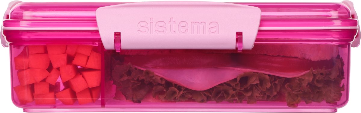 Sistema Snack Attack Duo matlåda, 975 ml, rosa