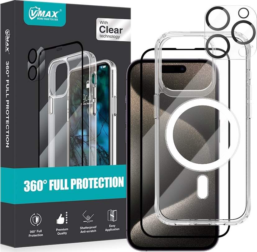 VMax 3-i-1-skydd för iPhone 15 Pro Max