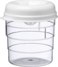 GastroMax shaker, genomskinlig/vit, plast, 0,4L
