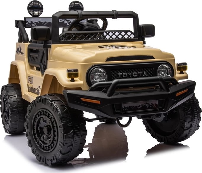 Elbil Toyota FJ Cruiser barnbil, 4x12V, khaki
