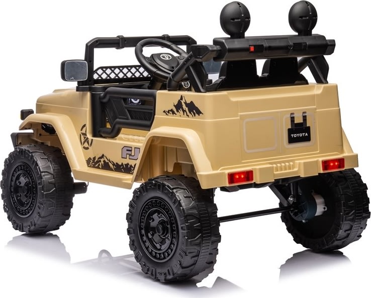 Elbil Toyota FJ Cruiser barnbil, 4x12V, khaki