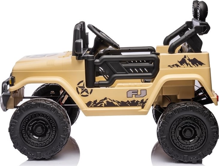 Elbil Toyota FJ Cruiser barnbil, 4x12V, khaki
