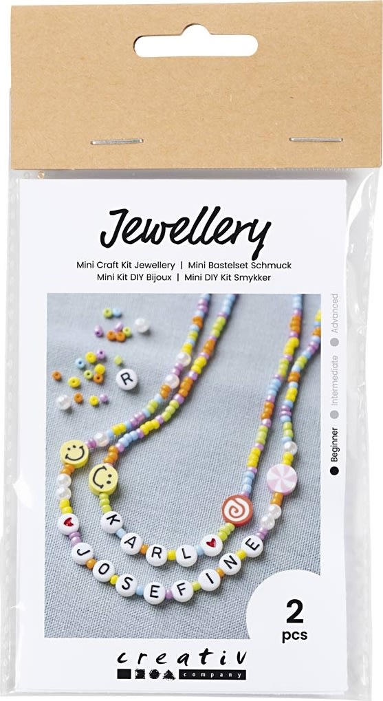Mini DIY Kit smycken, halsband med bokstäver