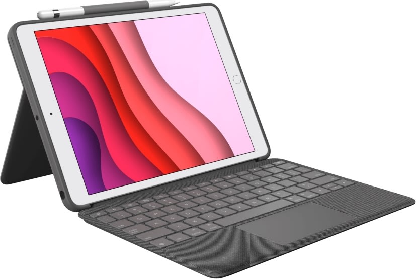 Logitech Combo Touch iPad Pro fodral 10,2”, grå