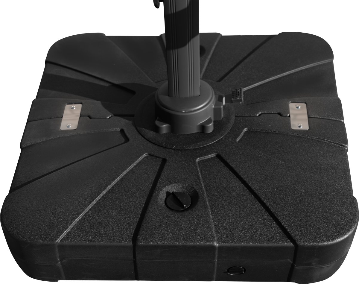 Hängparasol Ø3,5m inkl. fot m/hjul+överdrag, beige