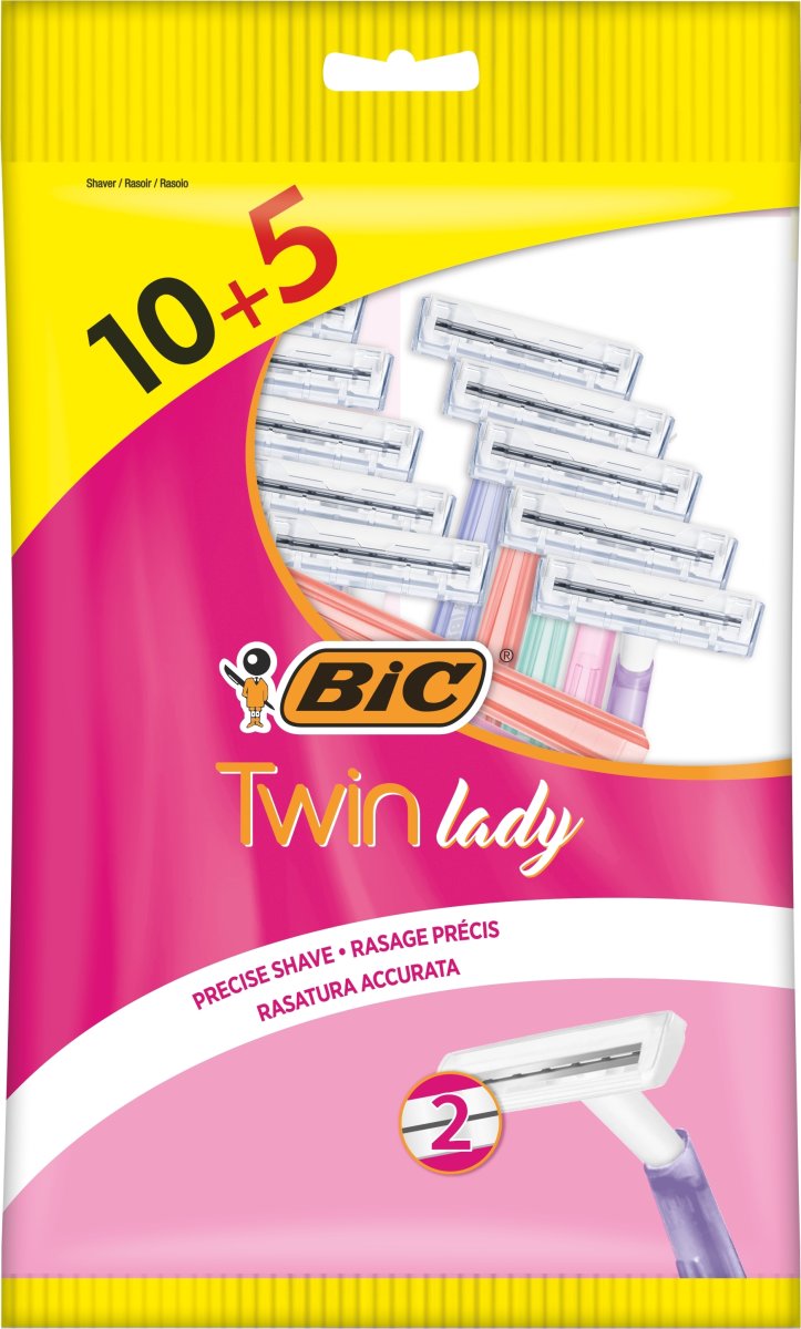 BiC Twin Lady engångshyvel, 15 hyvlar