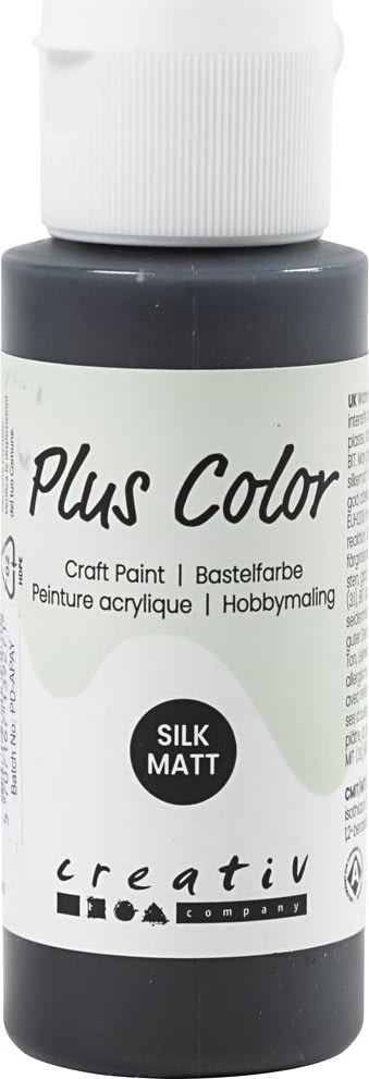 Hobbyfärg Plus Color 60ml svart