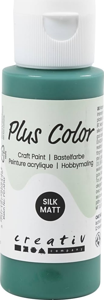 Hobbyfärg Plus Color 60ml mörkgrön