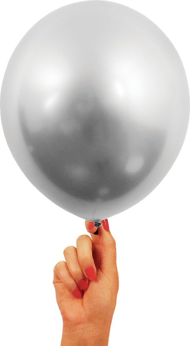 Ballong, krom, silver, 30 cm, 4 st.