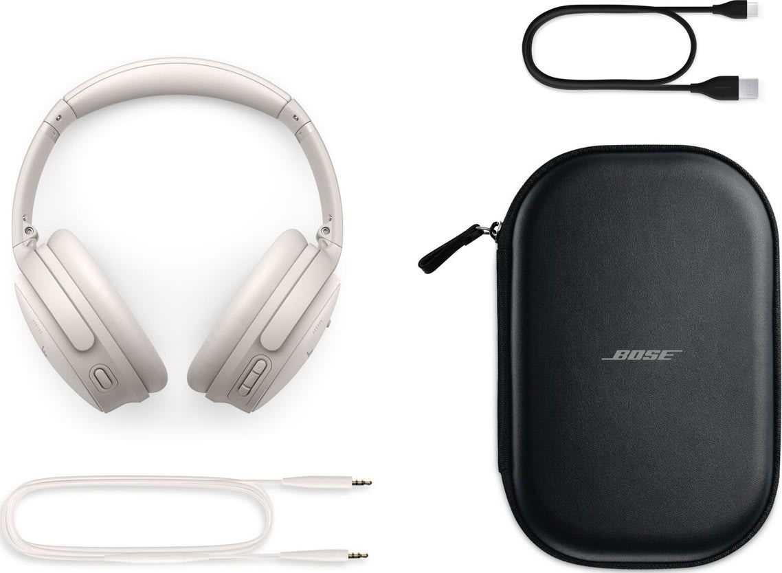 Bose QuietComfort 45 trådlösa hörlurar, vit