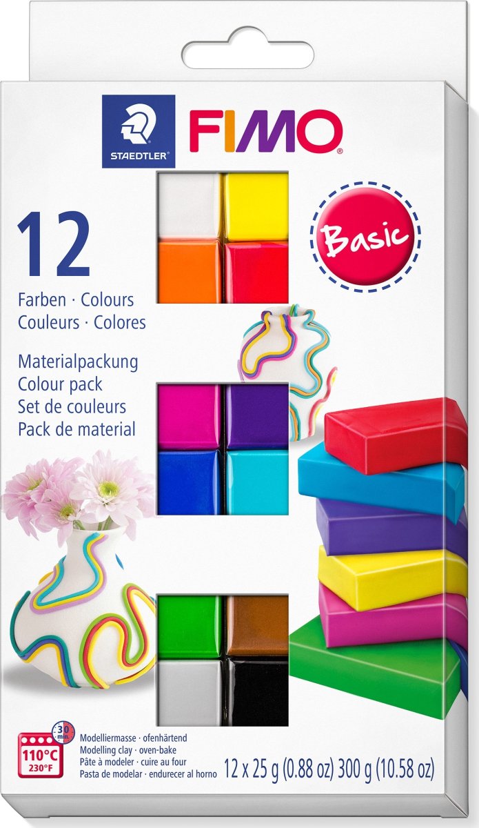 Fimo Soft Lera Colour Pack, 12 x 25 g, basic
