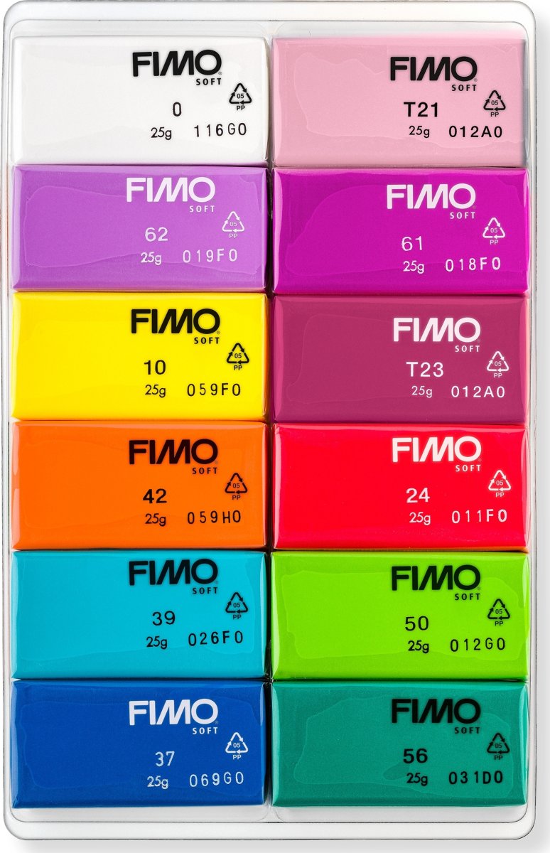Fimo Soft Lera Colour Pack, 12 x 25 g, brilliant