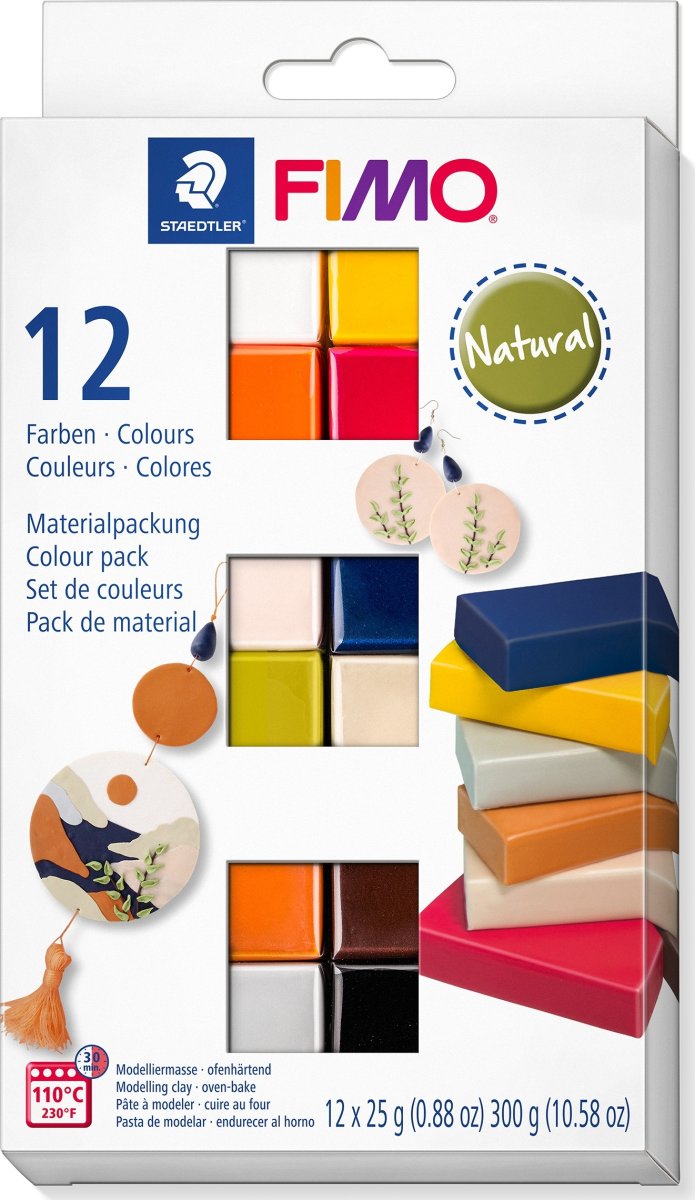 Fimo Soft Lera Colour Pack, 12 x 25 g, natural