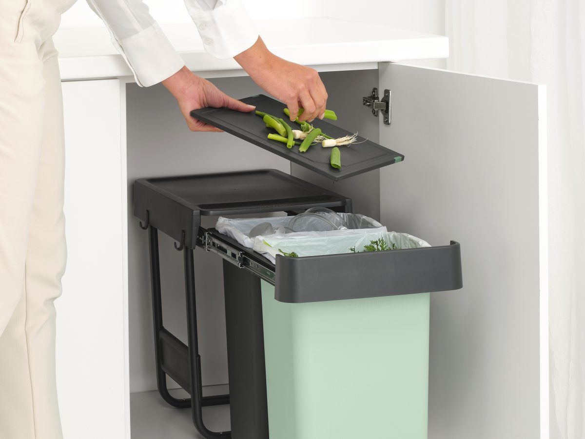 Brabantia Sort&Go, Built-in, 2x15 L, grå/grön