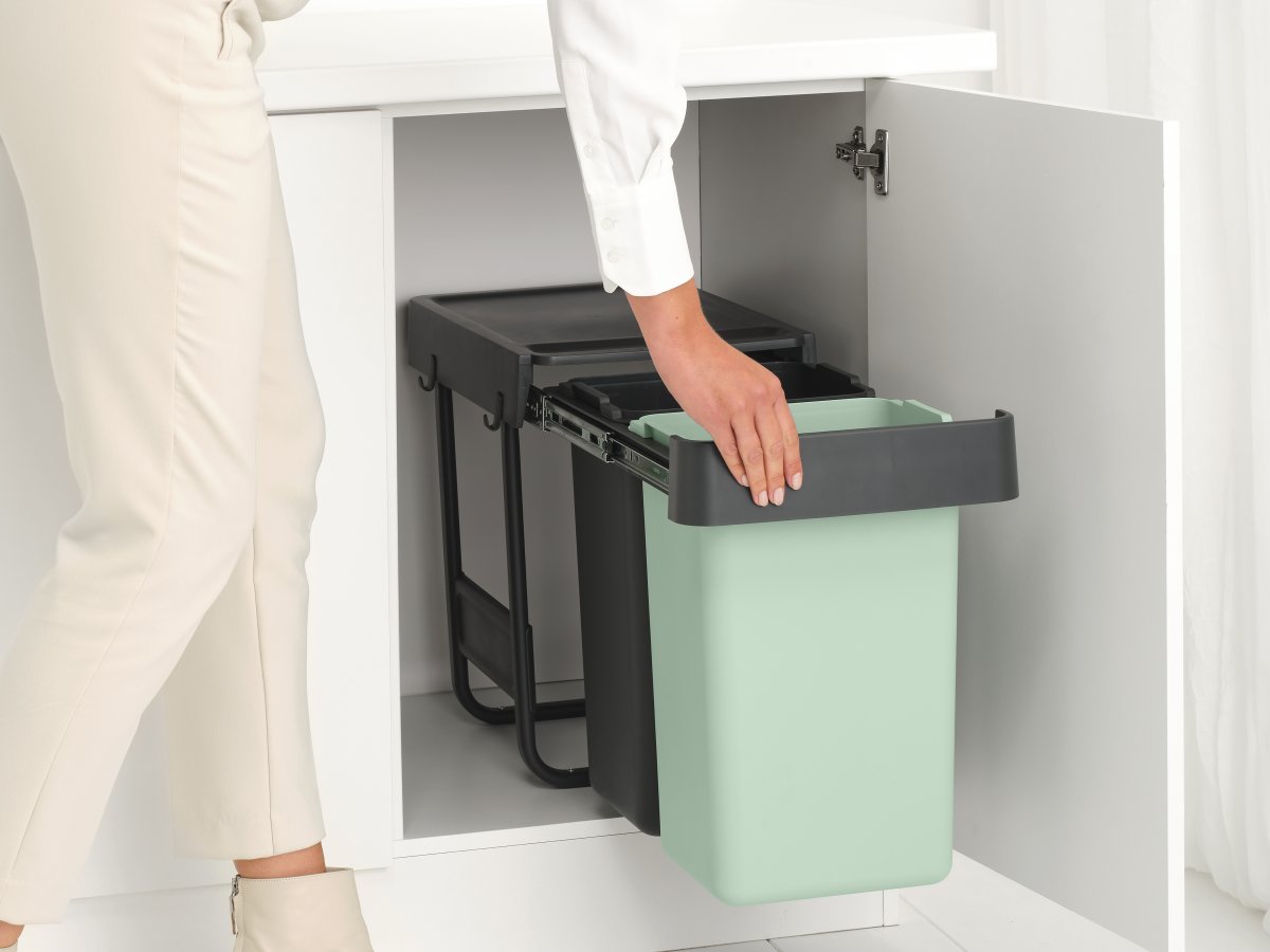 Brabantia Sort&Go, Built-in, 2x15 L, grå/grön