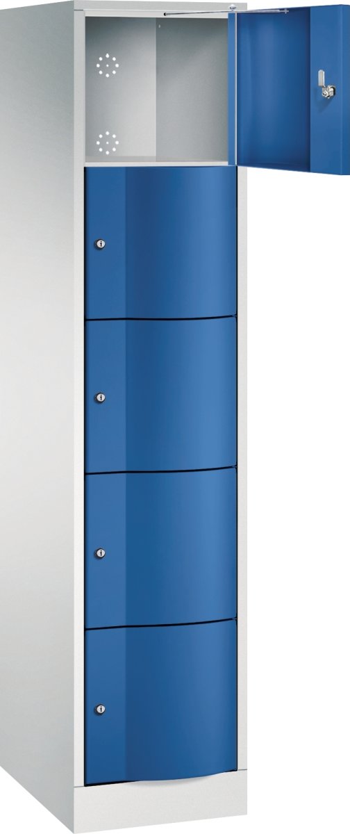 CP Förvaringsbox Resisto, 1x5 fack, H195, grå/blå