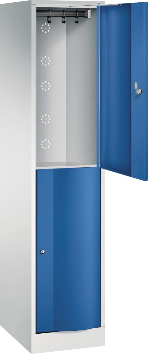 CP Förvaringsbox Resisto, 1x2 fack, H195, grå/blå