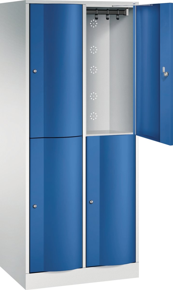 CP Förvaringsbox Resisto, 2x2 fack, H195, grå/blå