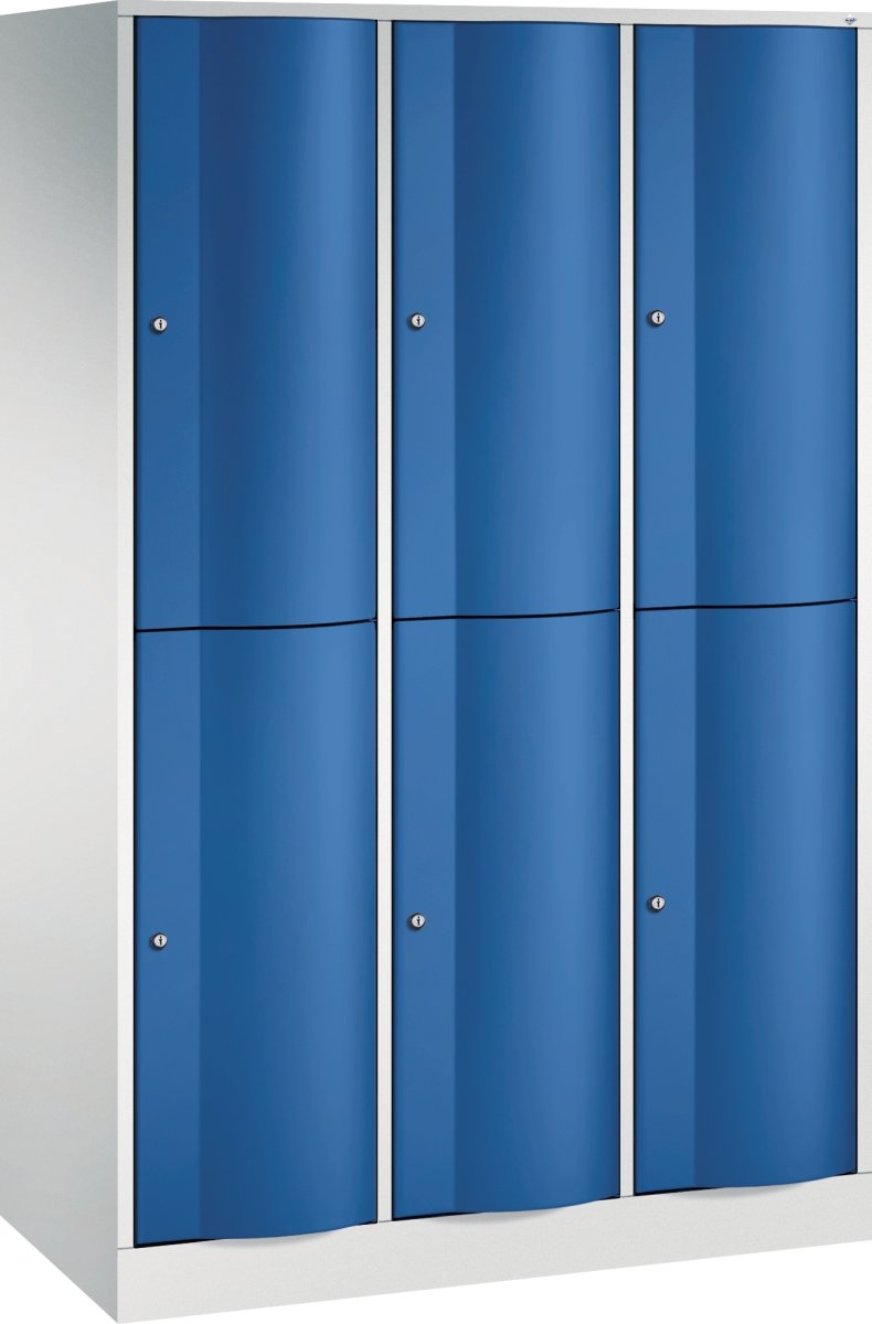 CP Förvaringsbox Resisto, 3x2 fack, H195, grå/blå