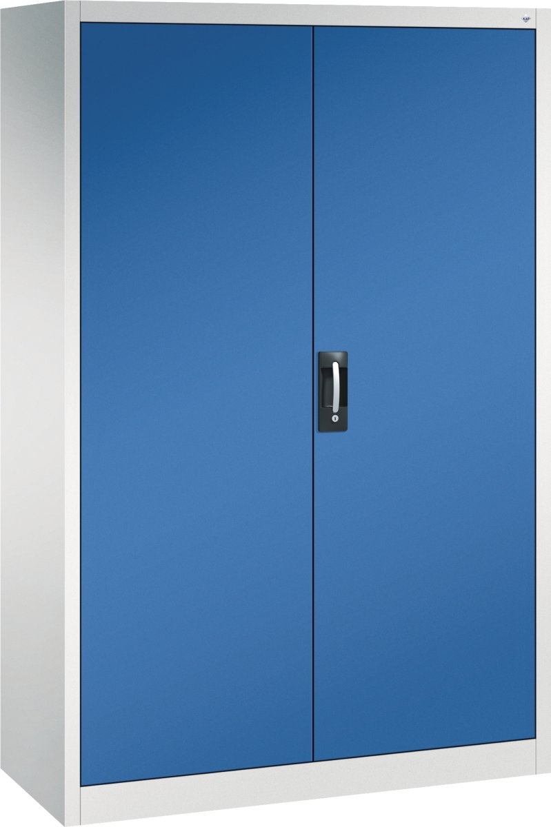 CP materialskåp 4 hyllor, 1840x1198x453mm, grå/blå