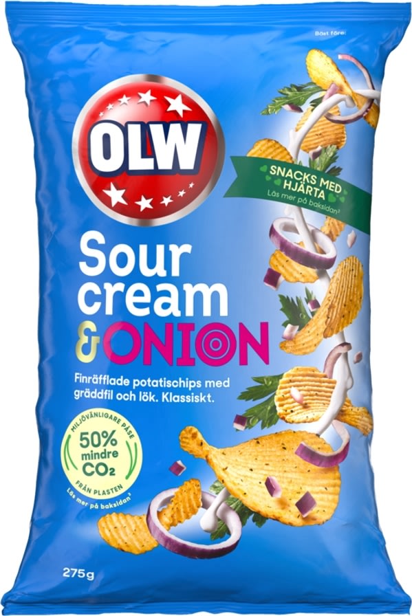 OLW Chips Sourcream & onion, 275g