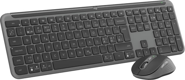 Logitech Slim Combo MK950 mus/tangentbord, grå