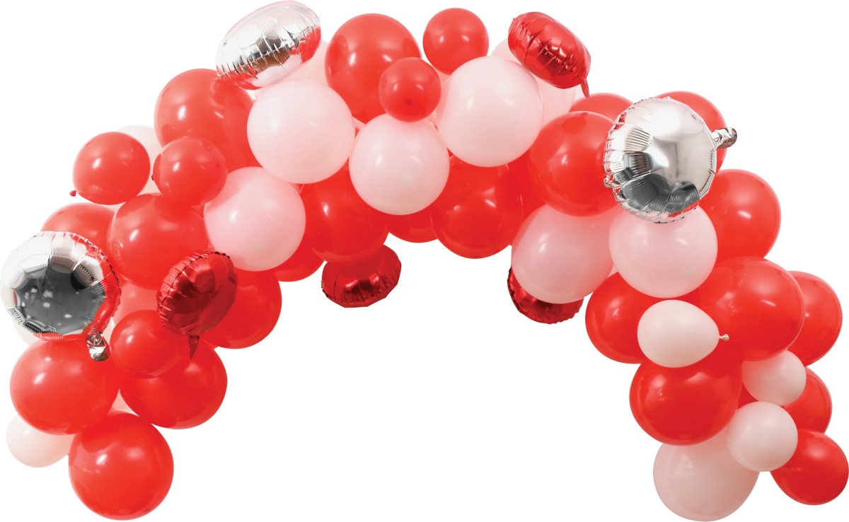 Ballongbåge, röd mix, 70 ballonger