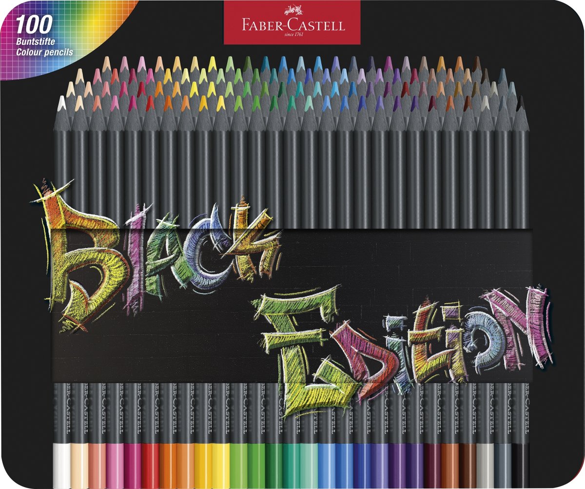 Faber-Castell Black E färgpennor, 100 färger