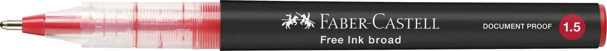 Faber-Castell Free Ink Rollerballpenna, B, Röd