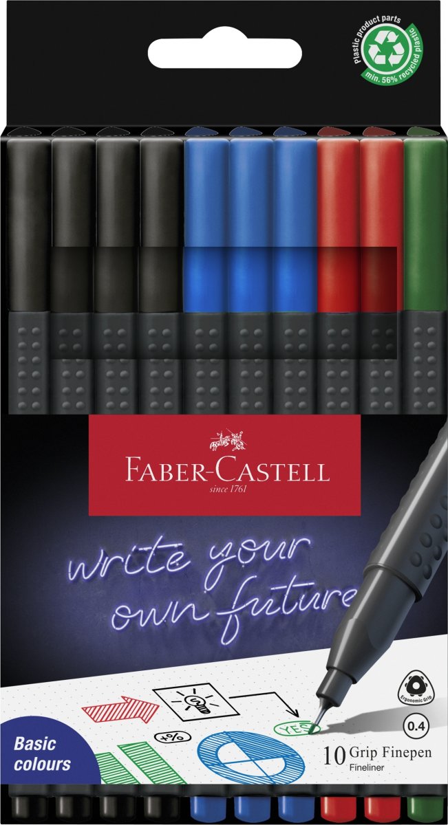 Faber-Castell Grip Fineliner, Office set
