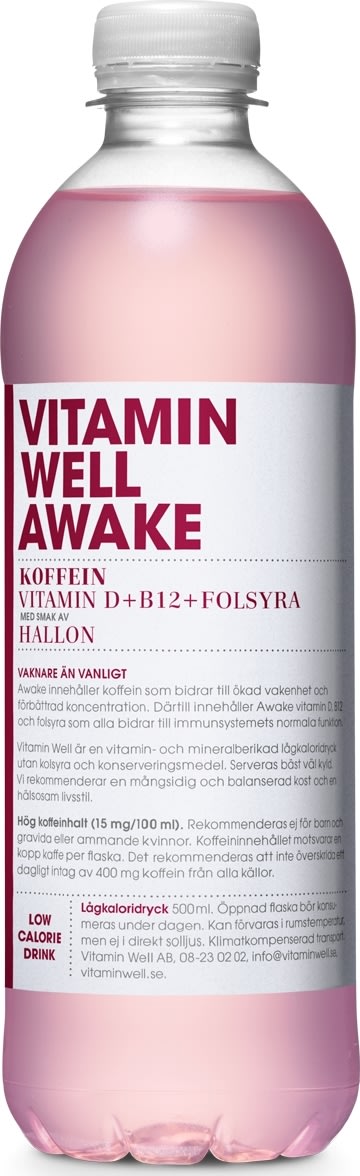 Vitamin Well Awake, Hallon, 0,5 L